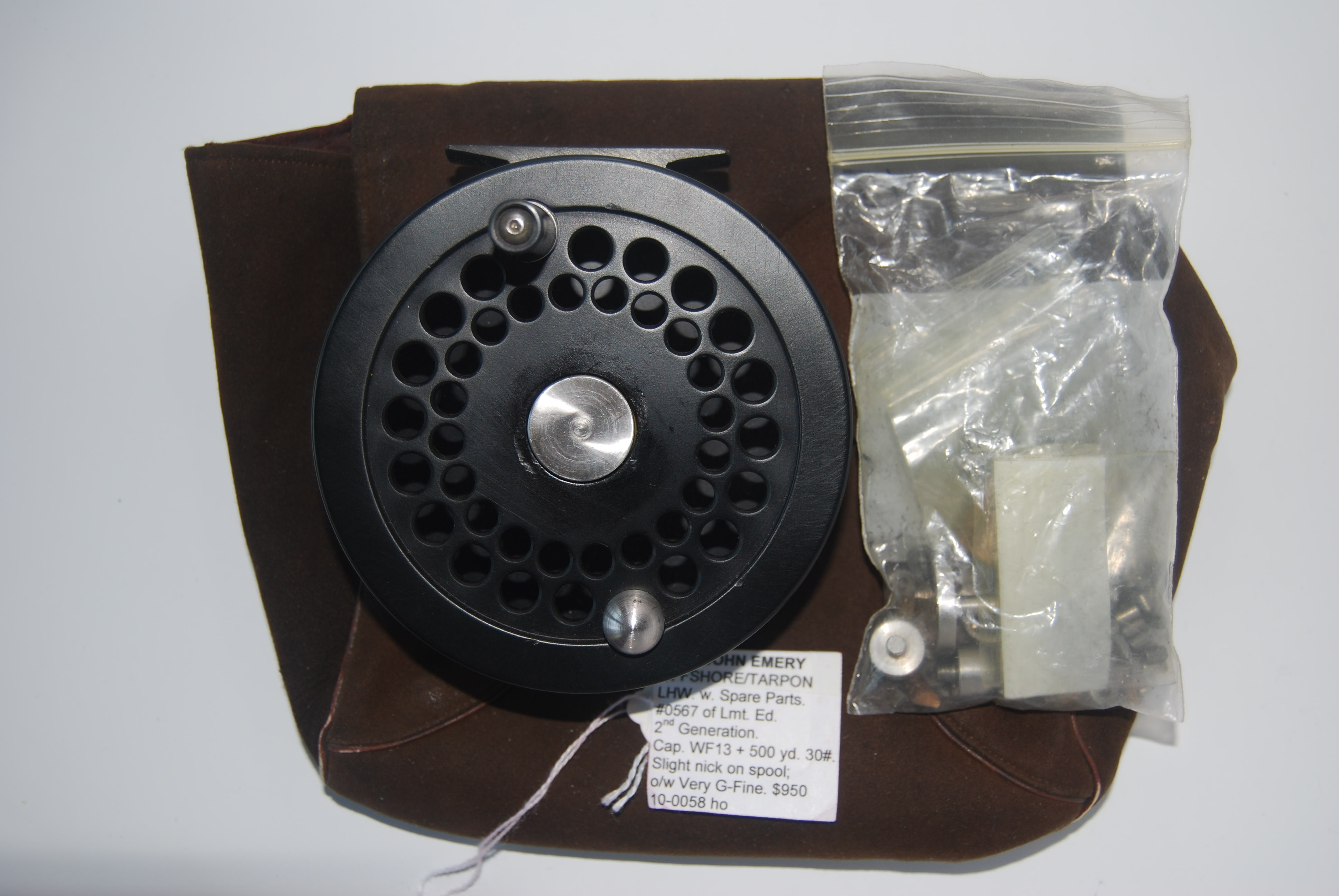4 3/8” JOHN EMERY “OFFSHORE/TARPON” Direct Drive. LHW. With Spare Parts Kit. #0567 of Lmt. Ed. Image for 4 3/8” JOHN EMERY “OFFSHORE/TARPON” Direct Drive. LHW. With Spare Parts Kit. #0567 of Lmt. Ed.